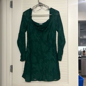 Forest green Princess Polly lace mini dress